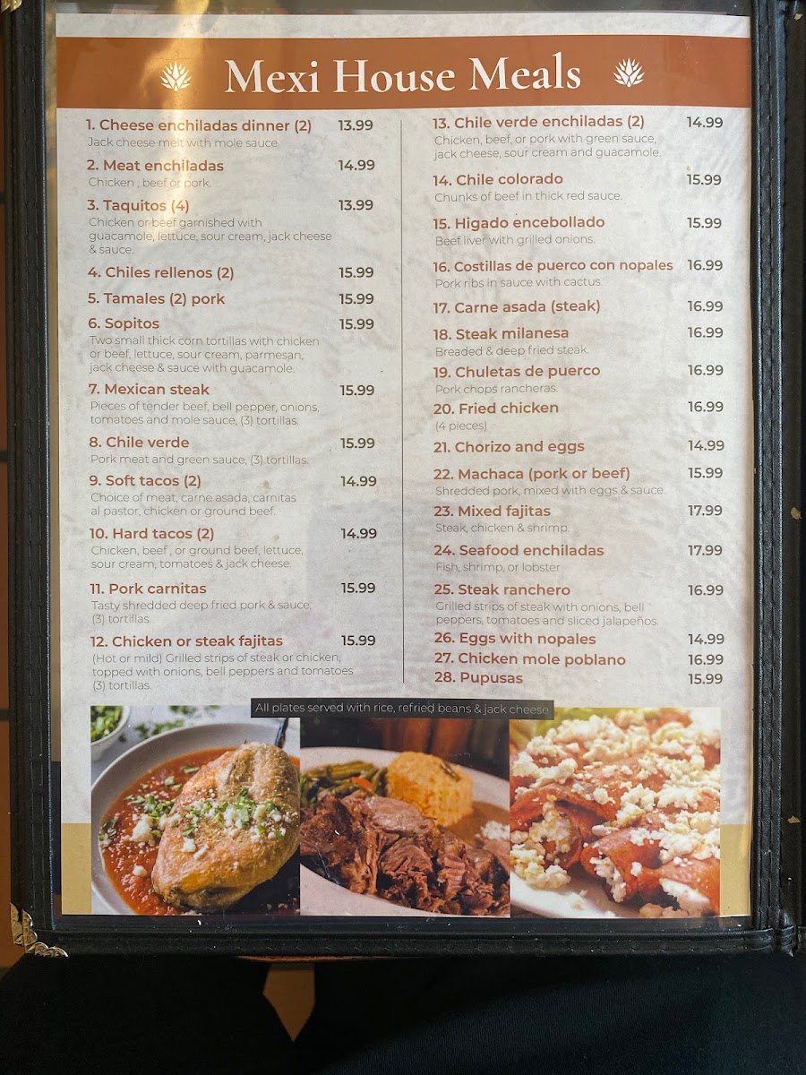 Jalisco's Restaurant Menu - Image 2