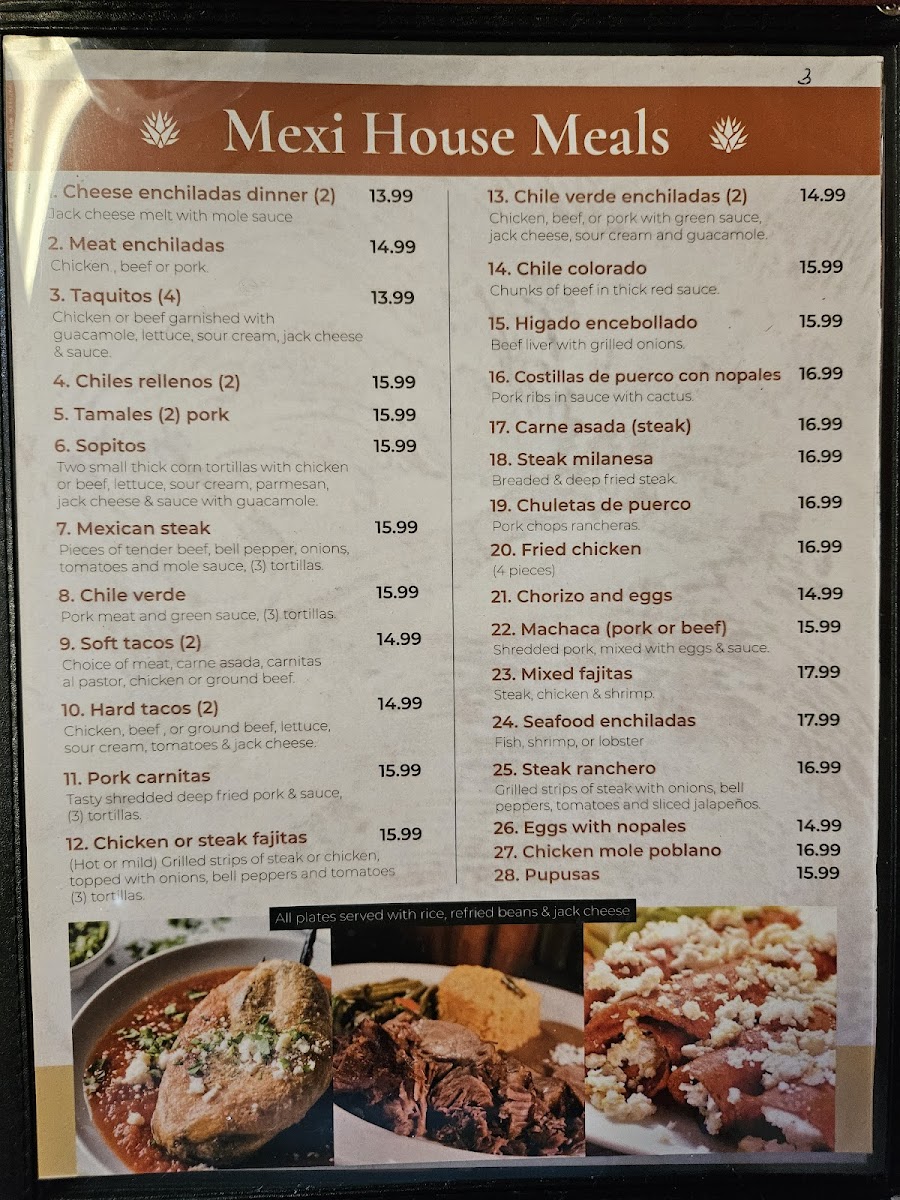 Jalisco's Restaurant Menu - Image 3