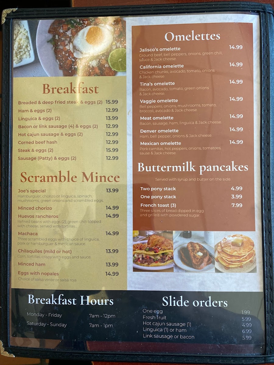 Jalisco's Restaurant Menu - Image 4